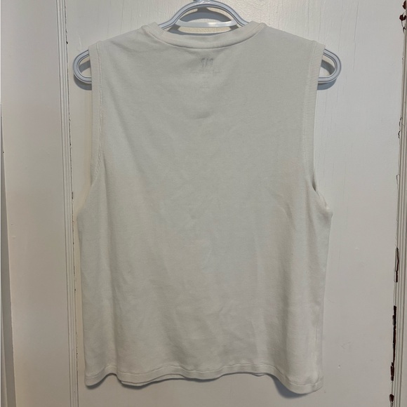 Gap Modern Crewneck Tank Top XL | White Cropped | Like New - Picture 3 of 7